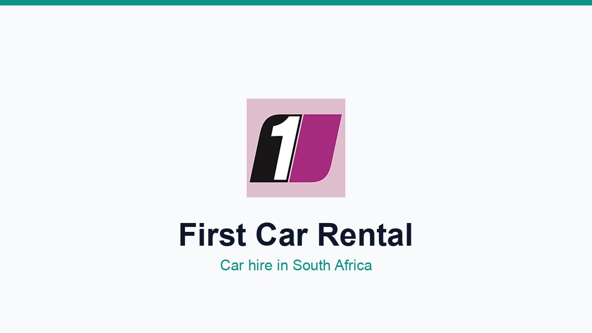First Car Rental car hire South Africa