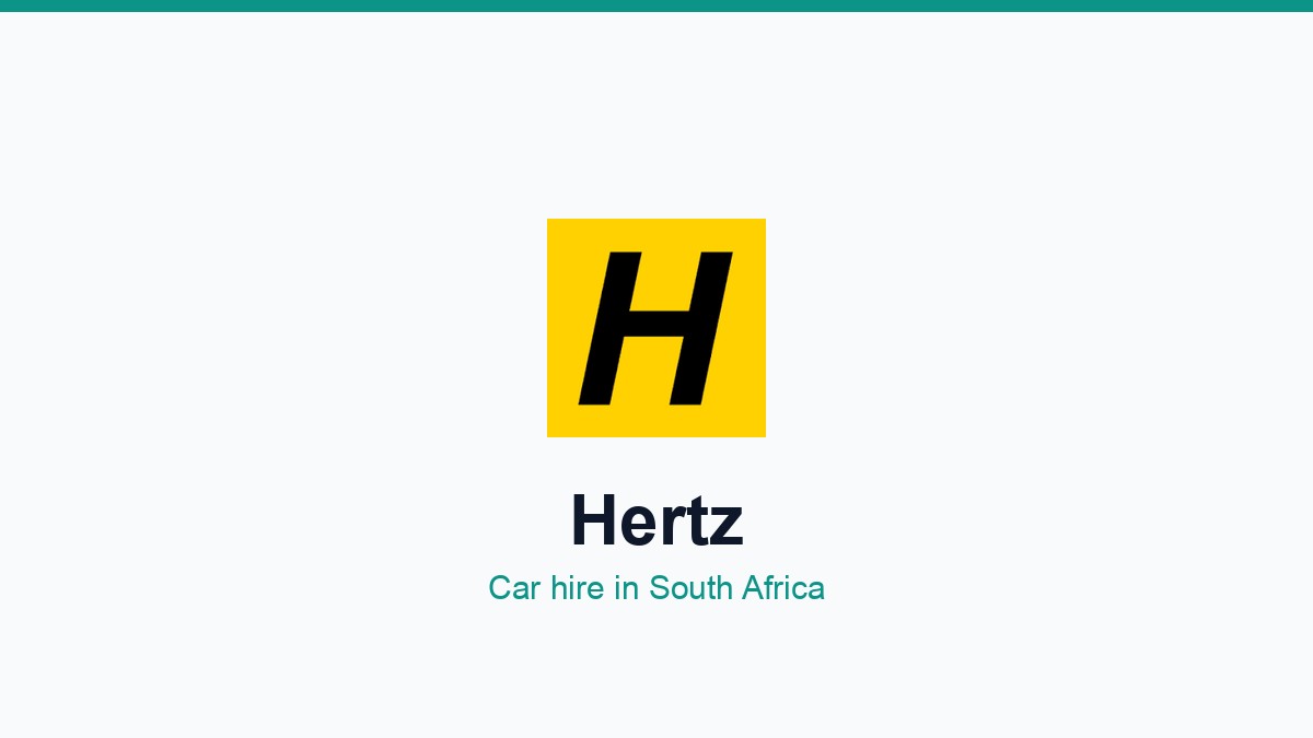 Hertz car hire South Africa