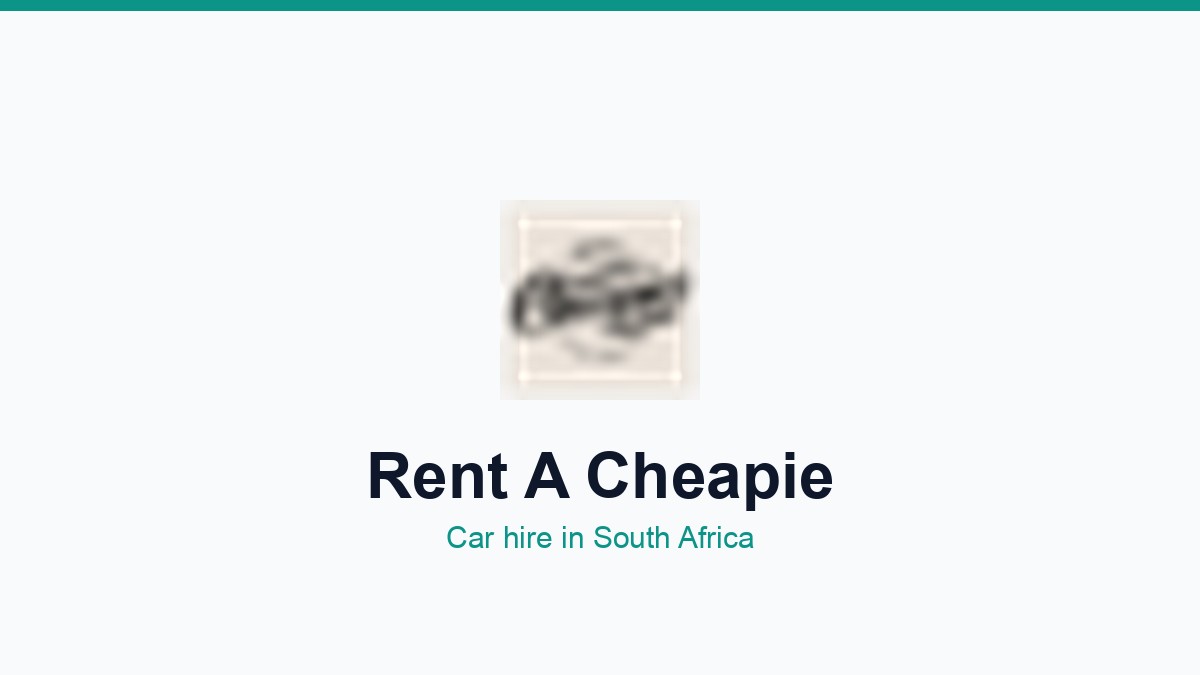 Rent A Cheapie car hire South Africa