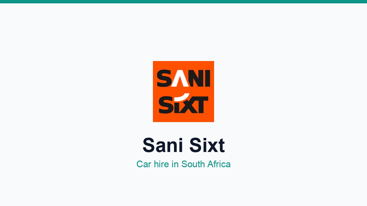 Sani Sixt car hire South Africa