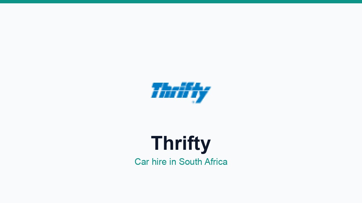 Thrifty car hire South Africa